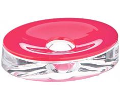 Ridder Gaudy Seifenschale, Acryl, pink, ca. 12,8 x 10,7 x 2,8 cm