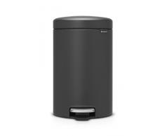 Brabantia newIcon Treteimer 12 L Sense of Luxury, Edelstahl, mineral infinite grau, 12 Liter