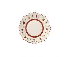 Villeroy & Boch Toys Delight Brotteller, 17 cm, Premium Porzellan, Weiß/Rot
