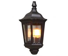 Konstsmide Firenze 7229-750 Wandleuchte B: 25cm T: 16cm H: 44,5cm / 1x100W / IP43 / lackiertes Aluminium / matt-schwarz