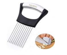 Best Utensilien Zwiebelhalter Schneide Gemüse Werkzeuge zum Guide Gemüse Tomate Lemon Fleisch Halter Schneide Tools Cutter, | Edelstahl Schneiden Küche Gadget | Zwiebel Schäler | Zwiebel Aufbewahrung
