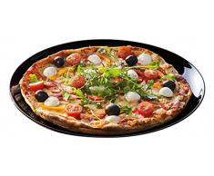 Luminarc Servierteller Pizza Friends Time schwarz 32 cm, Glas, 32x32x2 cm