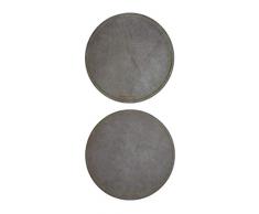 Wunschleder-Home 04A00729-00-grau-15 cm Untersetzer für Trinkglas, Echtleder