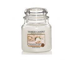 Yankee Candle mittelgroße Duftkerze im Glas, Wedding Day, Brenndauer bis zu 90 Stunden