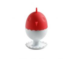 Maxwell & Williams JP3002 Eierbecher mit Silikonwärmer rot, Klarsicht-in Geschenkbox, Porzellan / Silikon