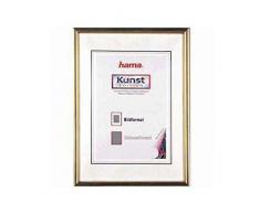 Hama Bilderrahmen Sevilla (10 x 15 cm, mit Passepartout 7 x 10 cm, hochwertiges Glas, Kunststoff Rahmen, zum AufhÃ¤ngen und Aufstellen) gold
