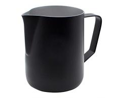 zoohot milchkännchen Edelstahl 600ml / 20oz Milch Aufschäumen für Cappuccino und Latté (schwarz)