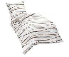 Kaeppel G-105840-46D1-VL97 Bettwäsche Motion, natur, Linon, 1 x 80/80 plus 135/200 cm