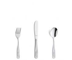 Amefa BÄR Besteck-Set, für Kinder ab 3 Jahren, rostfrei, poliert & spülmaschinenfest, im Geschenketui, 18/10 Edelstahl, Silber, 3-teilig