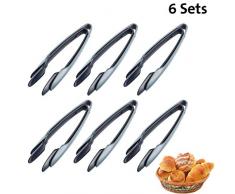 Westmark Buffetzangen, Gastronomie, Profi-Großpackung, 6 Sets à 2 Stück, Schwarz, Grau, PP, 125522E2