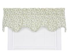 Ellis Marcia Vorhang mit Blumenranken-Aufdruck Valance 68 x 24 Tier blau