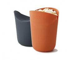 Joseph Joseph M-Cuisine - Popcorn-Maker für die Mikrowelle, 2-er Pack - orange/grau