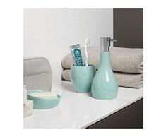 Spirella Seifenspender Bali Flüssigseifen-Spender Steingut 400ml Grün