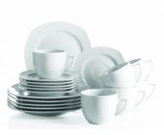 Mäser, Serie Villa Weiss, Kaffeeservice 18-teilig, Porzellan Geschirr-Set für 6 Personen