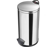 Hailo T2 L, Mülleimer aus Edelstahl, 11 Liter, Müllbeutel-Klemmung, Anti-Rutsch-Füße, Tragegriff, made in Germany, 0520-039