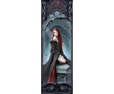 1art1 52929 Gothic - Warten Auf Die Nacht, Anne Stokes Tür-Poster 158 x 53 cm