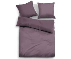 TOM TAILOR 0069940 Satin Bettwäsche Garnitur mit Kopfkissenbezug (Baumwolle) 1x 155x200 cm + 1x 80x80 cm, Mauve