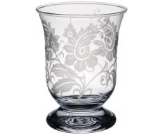 Villeroy & Boch Helium Windlicht mit Blumenornament, 15,5 cm, Glas, Klar
