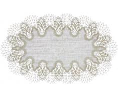 Plauener Spitze by Modespitze 4048L_11_3455 Tischdecke Oslo L, Größe 34 x 55 cm, oval
