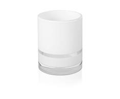 möve Line Zahnbürstenhalter ø 7,5 x 10 cm aus Acryl, white
