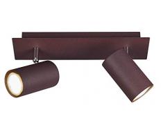 Trio Leuchten Deckenleuchte Marley 802400224, Metall rostfarbig, Spotbalken 2-flammig, exkl. 1 x GU10