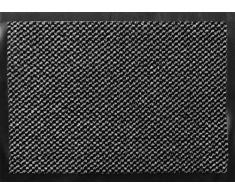 oKu-Tex Fußmatte | Schmutzfangmatte | Grau | Twist | für innen | Eingangsbereich / Flur / Treppenhaus | rutschfest | 60x80 cm