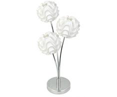 WOFI Tischleuchte, Metall, G9, 15 W, Weiß, 28 x 28 x 480 cm