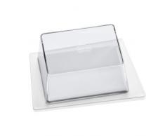 koziol Butterdose Kant, Kunststoff, weiß / transparent klar, 12 x 16,5 x 6,9 cm