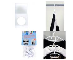 MSV Kleiderbügel / Kleiderhaken Organizer - Ordnung und Platz im Kleiderschrank - Aufhänger Set aus 12 Stück