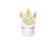Talking Tables UNICORN-CUP-FACE Einhorn Pappbecher (8er Pack), Papier