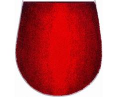 Grund Badteppich Ultra weich und saugfähig Anti Rutsch Moon, rubinrot, 47x50 cm