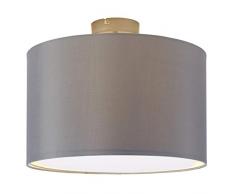 Brilliant Clarie Deckenleuchte 1-flammig, E27, 1 x 60 W, metall/textil, eisen/grau 13291/22
