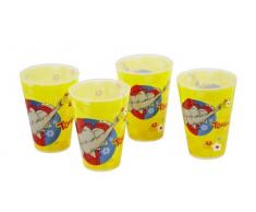 Benjamin Blümchen Trinkbecher 4er Set 300ml, Mehrfarbig, ca. 3000 ml