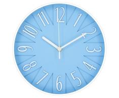 Postershop ZH09884B Wanduhr, Plastik, Light Blue, 25 x 25 x 4 cm