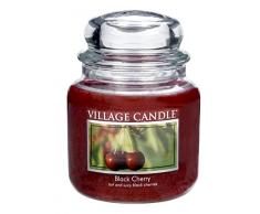 Village Candle 106316042 Schwarze Kirsche Duftkerze im Glas, 454 g, Rot, 10,3 x 10,1 cm