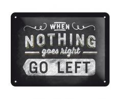 Nostalgic-Art 26193, 15x20 cm Blechschild-Word Up-Go Left, Vintage Geschenk-Idee für Retro-Fans, zur Dekoration, 15 x 20 cm, Metall, bunt, 15 x 20 x 0,2 cm