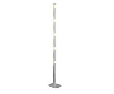 Trio Leuchten 479190507 Lacal A+, LED Stehleuchte, Metall, 5x3.5 Watt, Integriert, Nickel matt, 19 x 13 x 140 cm