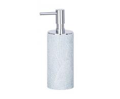 WENKO 23327100 Seifenspender Sky, Flüssigseifen-Spender, Spülmittel-Spender Fassungsvermögen: 0,14 l, Polyresin, 6 x 17,5 x 7,5 cm, hellblau