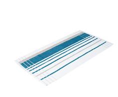 Gözze Duschtuch, 100% Baumwolle, 70 x 140 cm, Berlin, Streifen, Petrol/Taupe, 102-1119-5