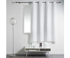 Douceur dIntérieur Essentiel Ösenschal, Metall/Polyester, 140 x 180 cm, Keramik, weiß,