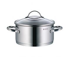 WMF Provence Plus Kochtopf 20cm, Glasdeckel, Bratentopf 2,5l, Cromargan Edelstahl poliert, Topf Induktion, unbeschichtet, backofengeeignet