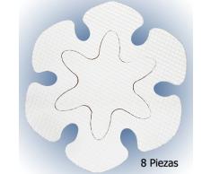 BRINOX rutschfest Badewanne Design Blumen, Siehe Beschreibung, weiß, 11.5 x 9.7 x 0.1 cm