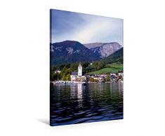 Calvendo Premium Textil-Leinwand 60 cm x 90 cm hoch, St.Wolfgang am Wolfgangsee | Wandbild, Bild auf Keilrahmen, Fertigbild auf echter Leinwand, Leinwanddruck Natur Natur