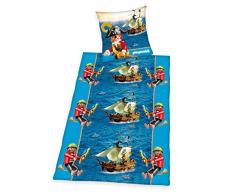 Herding 4400501050521 Playmobil Bettwäsche, Baumwolle, blau, 135 x 200 cm