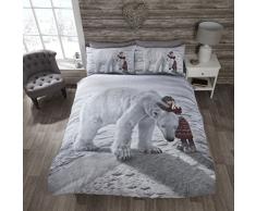 Rapport Polar Bär Quilt Bettbezug und 2 Kissenbezüge Bettwäsche-Set, Mehrfarbig, Doppel