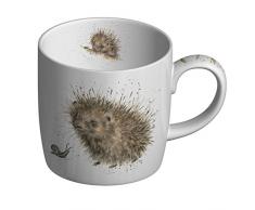 Wrendale Tasse aus feinem Knochenporzellan, Motiv Igel, Mehrfarbig, 8 x 12 x 8 cm