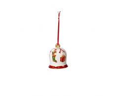 Villeroy & Boch Annual Christmas Edition Glocke 2019, Baumschmuck aus Premium Porzellan, limitierte Weihnachts-Edition, bunt, 6 x 6 x 7 cm