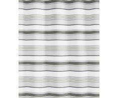 Kleine Wolke 5143120305 Duschvorhang Stripes, 180 x 200 cm, grau