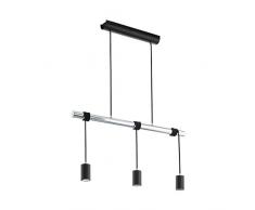 EGLO TOWNSHEND 1 Hängeleuchte Hängelampe Pendellampe Pendelleuchte, Stahl, 5 W, schwarz, chrom