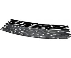 Alessi Tischdekoration, schwarz, Edelstahl, 7 x 53 x 10.5 cm